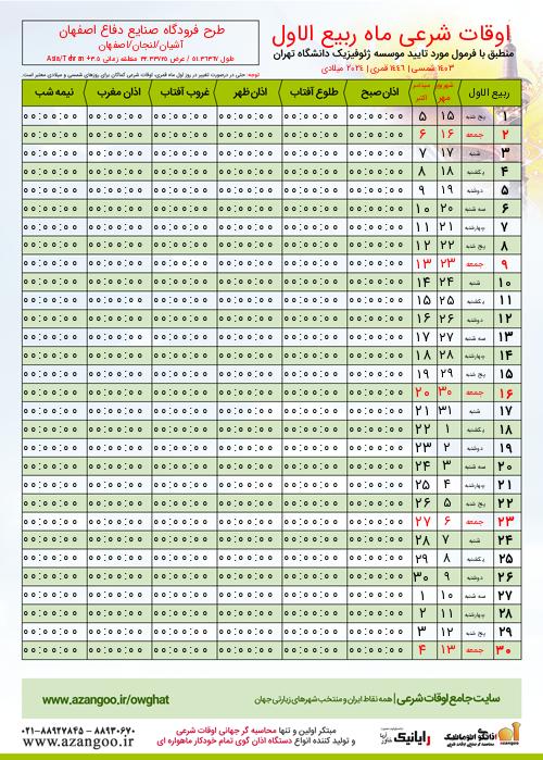 پیش نمایش فایل تصویری اوقات شرعی