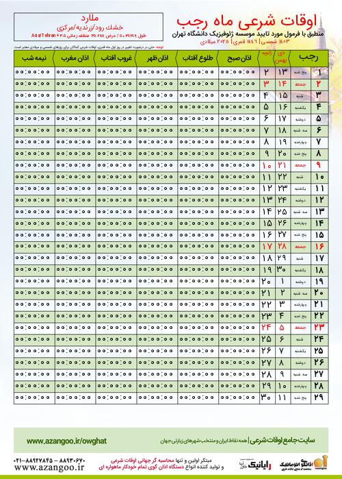 پیش نمایش فایل تصویری اوقات شرعی
