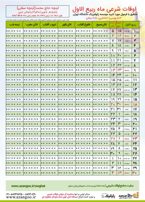 پیش نمایش فایل تصویری اوقات شرعی