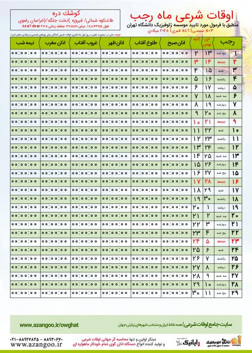 پیش نمایش فایل تصویری اوقات شرعی