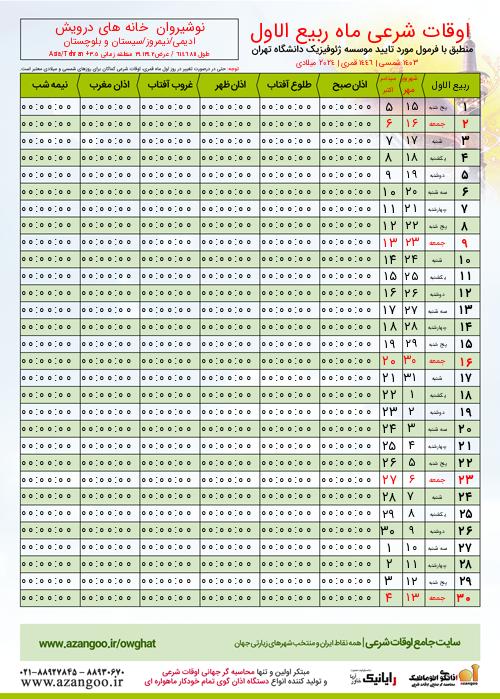 پیش نمایش فایل تصویری اوقات شرعی