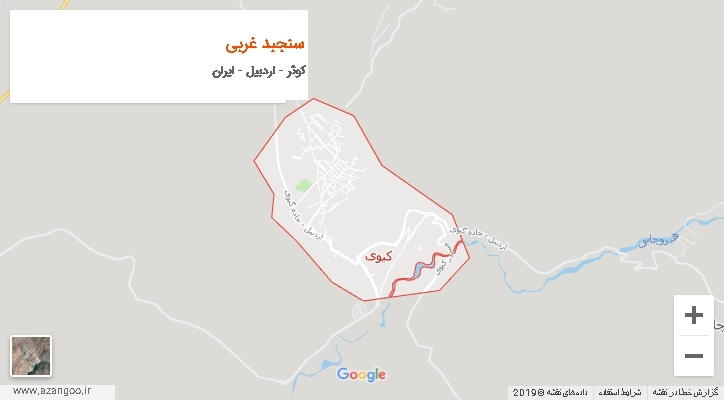 دهستان سنجبد غربی بر روی نقشه