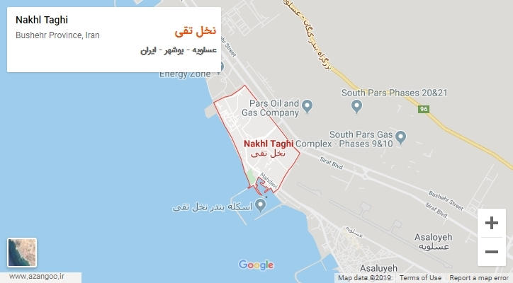 شهر نخل تقی بر روی نقشه