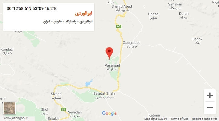 روستای ابوالوردی بر روی نقشه