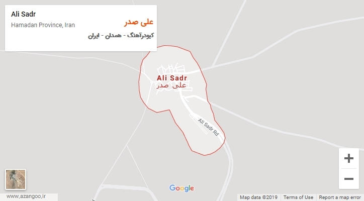 شهر علی صدر بر روی نقشه