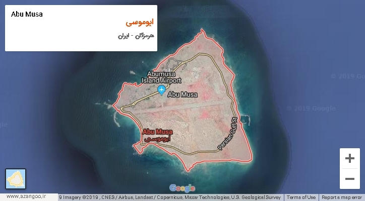 شهرستان ابوموسی بر روی نقشه