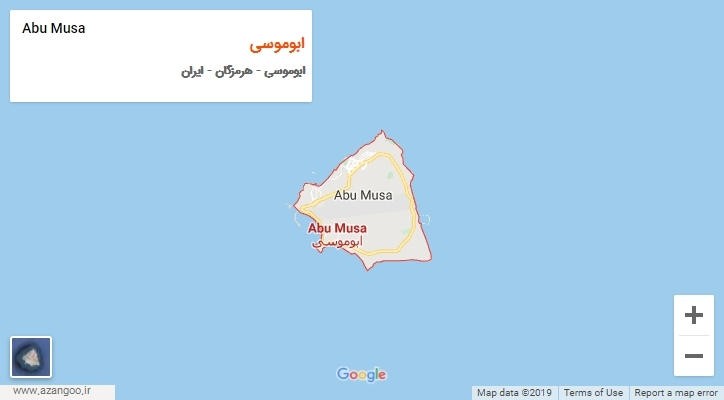 شهر ابوموسی بر روی نقشه