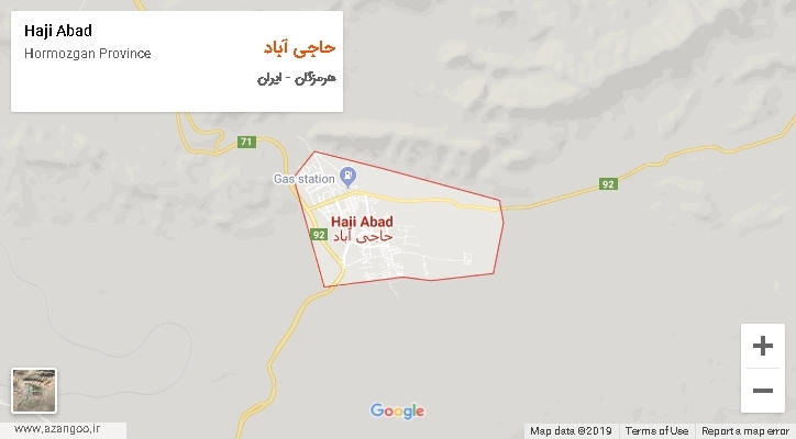 شهرستان حاجی آباد بر روی نقشه