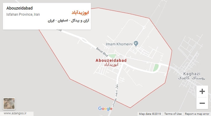 شهر ابوزیدآباد بر روی نقشه