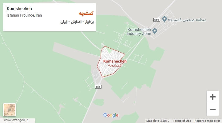 شهر کمشچه بر روی نقشه