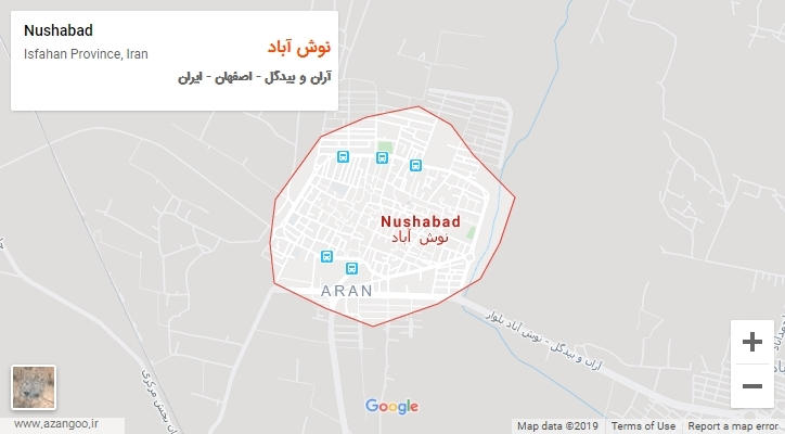 شهر نوش آباد بر روی نقشه