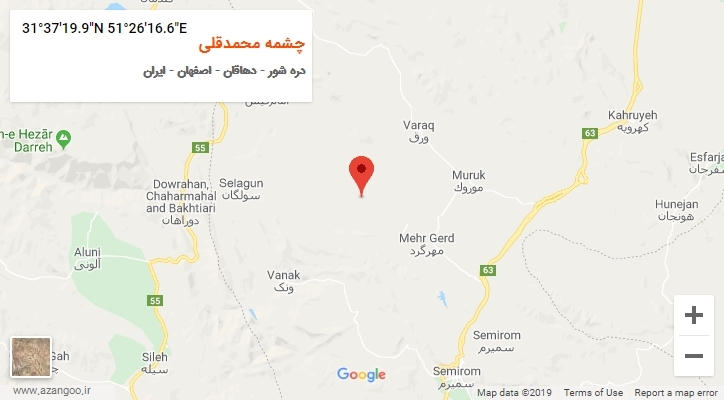 روستای چشمه محمدقلی بر روی نقشه