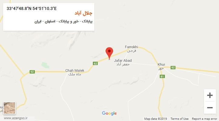 روستای جلال آباد بر روی نقشه