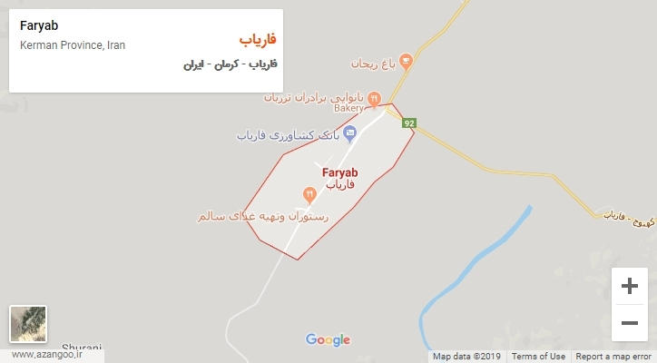 شهر فاریاب بر روی نقشه