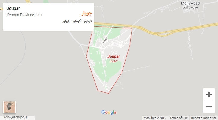 شهر جوپار بر روی نقشه