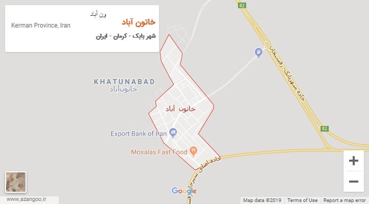 شهر خاتون آباد بر روی نقشه