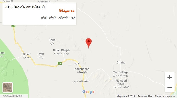 روستای ده سیدآقا بر روی نقشه