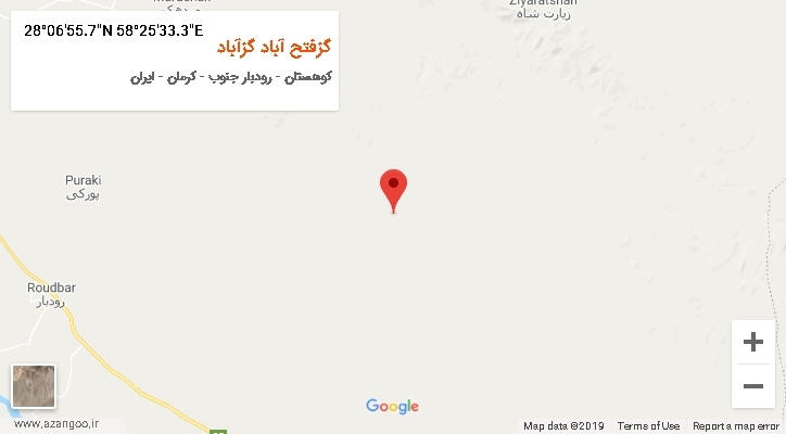 روستای گزفتح آباد گزآباد بر روی نقشه