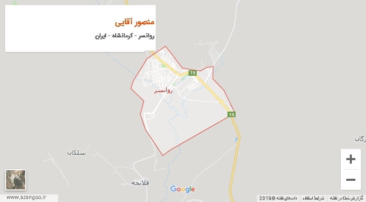 دهستان منصور آقایی بر روی نقشه