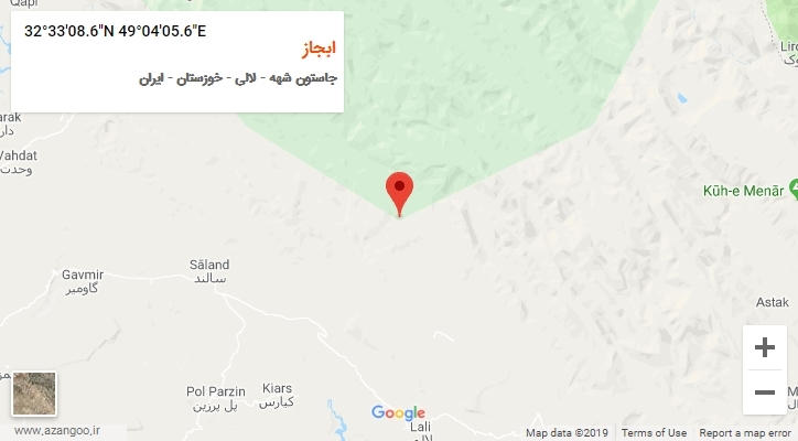 روستای ابجاز بر روی نقشه