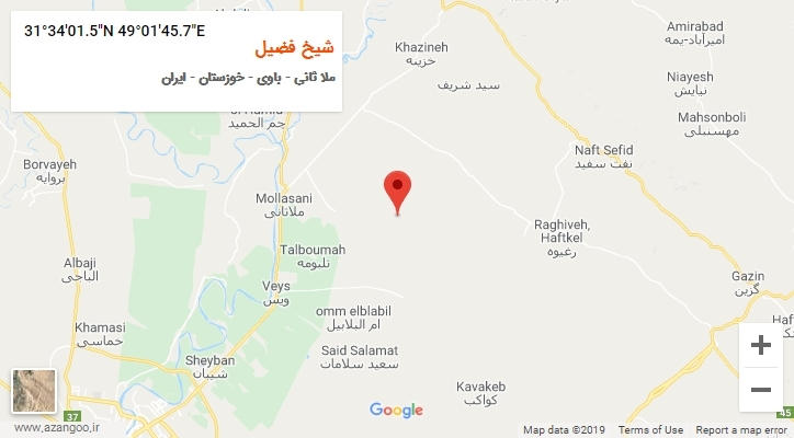 روستای شیخ فضیل بر روی نقشه