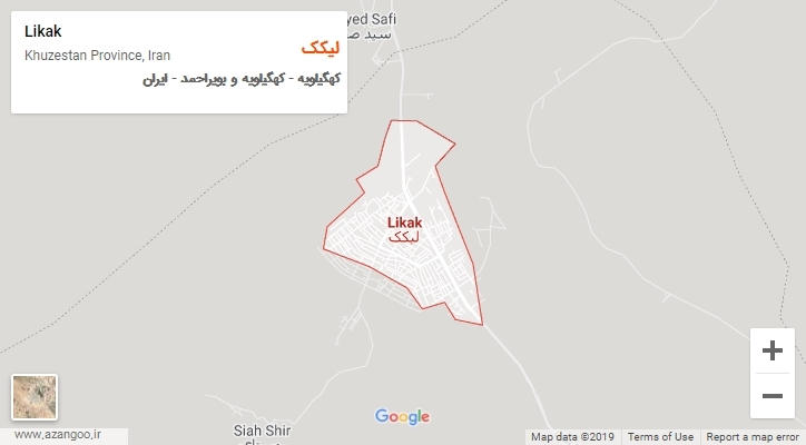شهر لیکک بر روی نقشه