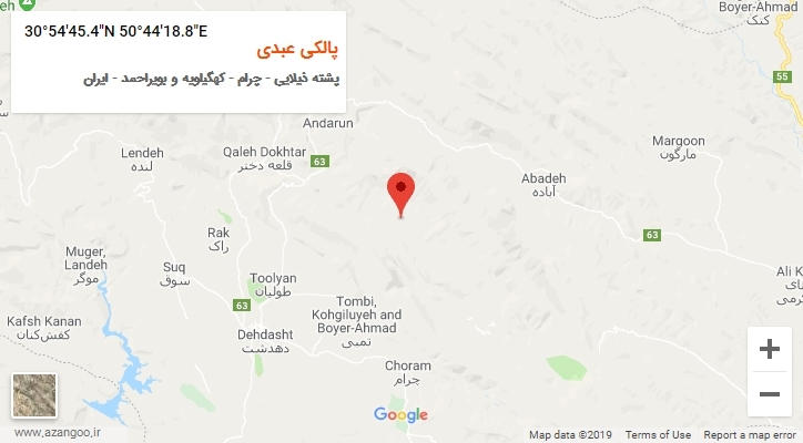 روستای پالکی عبدی بر روی نقشه