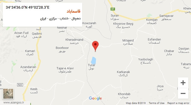روستای قاسماباد بر روی نقشه