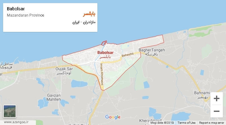 شهرستان بابلسر بر روی نقشه