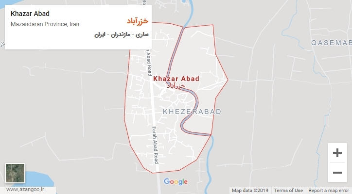 شهر خزرآباد بر روی نقشه