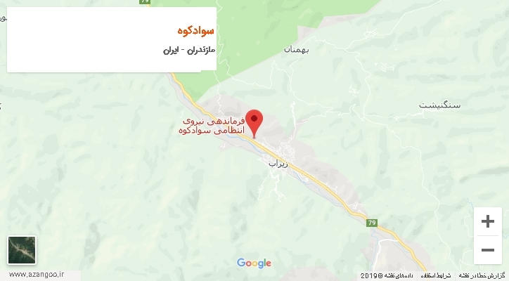 شهرستان سوادکوه بر روی نقشه
