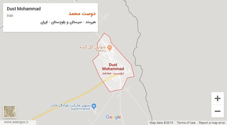 شهر دوست محمد بر روی نقشه