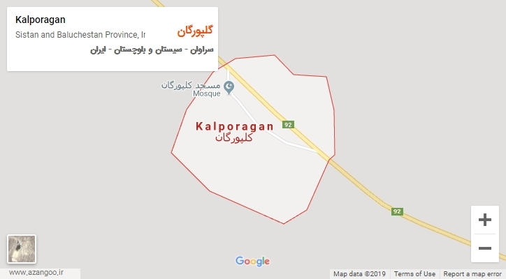 شهر گلپورگان بر روی نقشه