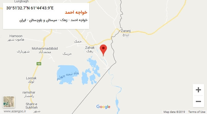روستای خواجه احمد بر روی نقشه