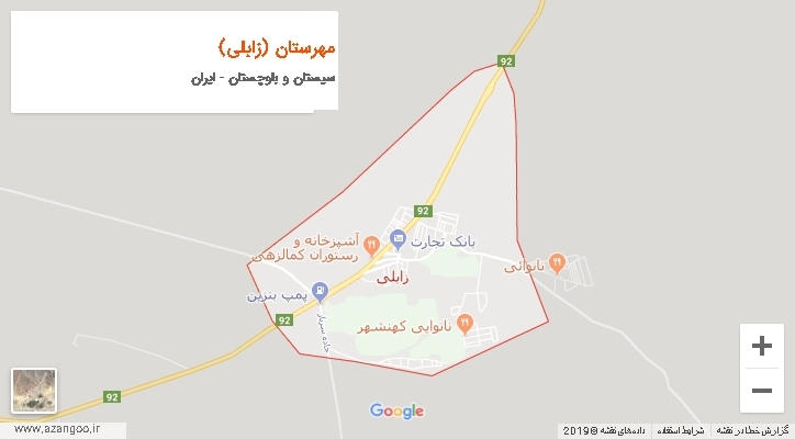 شهرستان مهرستان (زابلی) بر روی نقشه