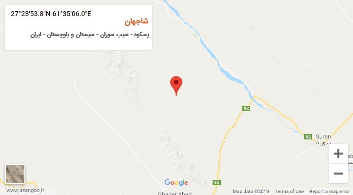 روستای شاجهان بر روی نقشه