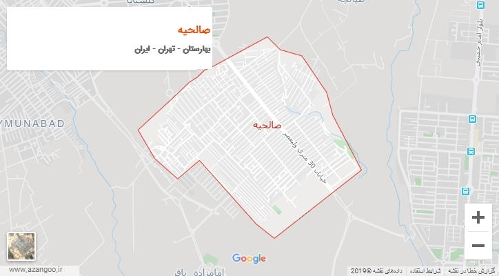شهر صالحیه بر روی نقشه