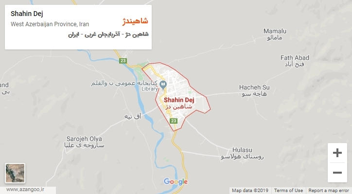 شهر شاهیندژ بر روی نقشه