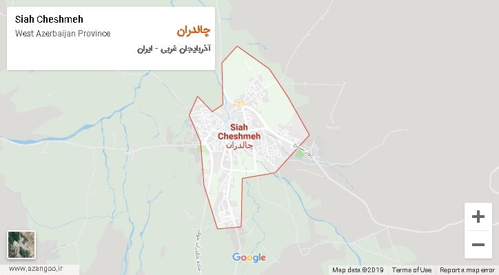 شهرستان چالدران بر روی نقشه