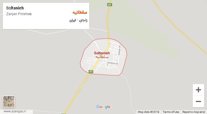شهرستان سلطانیه بر روی نقشه