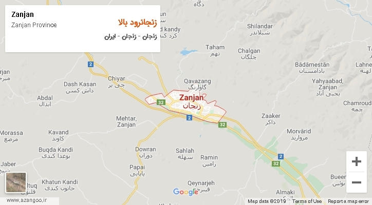 دهستان زنجانرود بالا بر روی نقشه