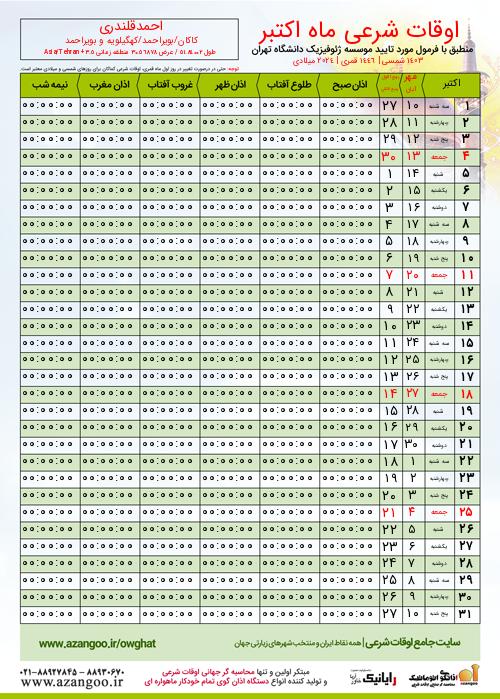 پیش نمایش فایل تصویری اوقات شرعی