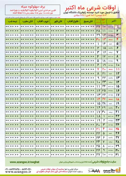 پیش نمایش فایل تصویری اوقات شرعی