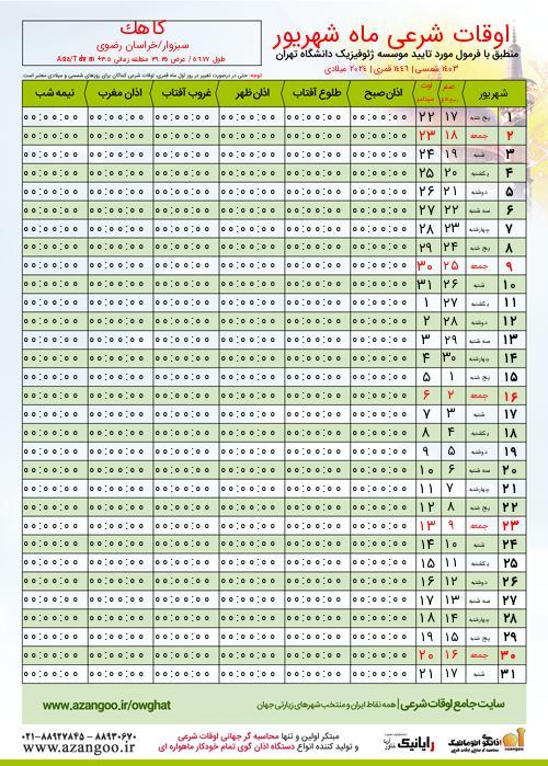 پیش نمایش فایل تصویری اوقات شرعی